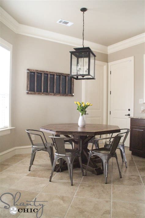 Square shaped ones would either seat two or four. Restoration Hardware Inspired Dining Table for $110 - Shanty 2 Chic