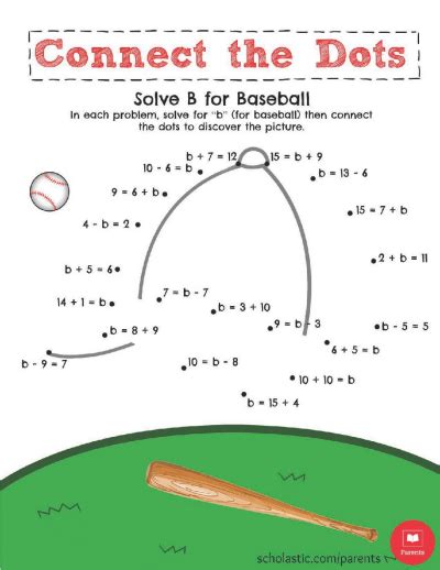 In how many different ways can you do this? Solve B for Baseball | Worksheets & Printables ...