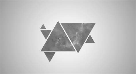 Hd Wallpaper Triangle And Circles Logo Galaxy Painting Minimalism