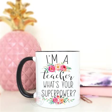 Teacher T Teacher Coffee Mug Teacher Mug Cute Coffee Etsy In