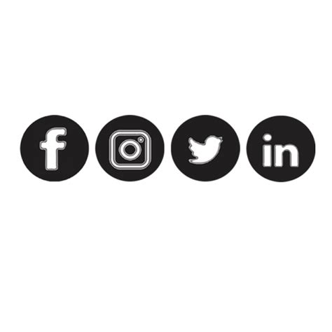 Clip Art Black Social Media Icons Png Facebook Instagram Icon Png Images