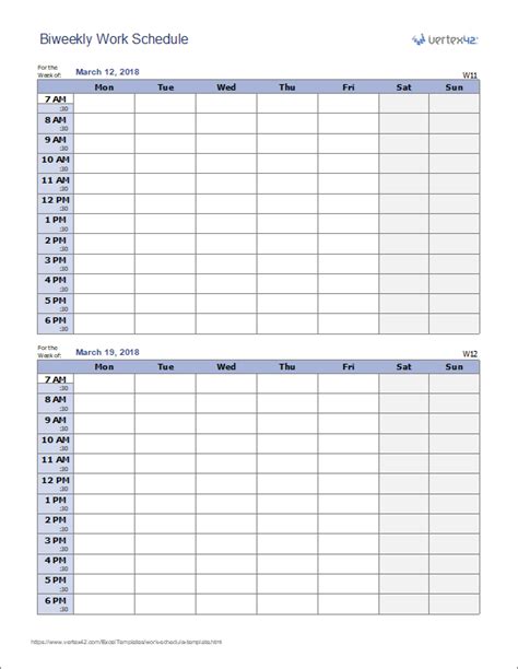 Work Schedule Templates 12 Free Word Excel And Pdf Formats Samples