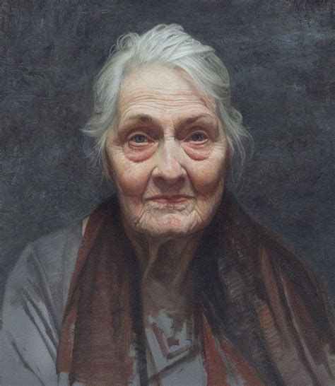 Old Woman Portrait Painting By David Portrait Portrait Painting Female Portrait