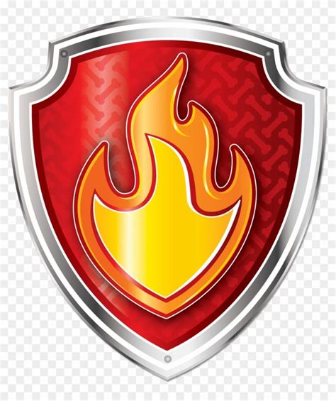 A Red And Yellow Fire Shield With Flames On It S Side In Front Of A