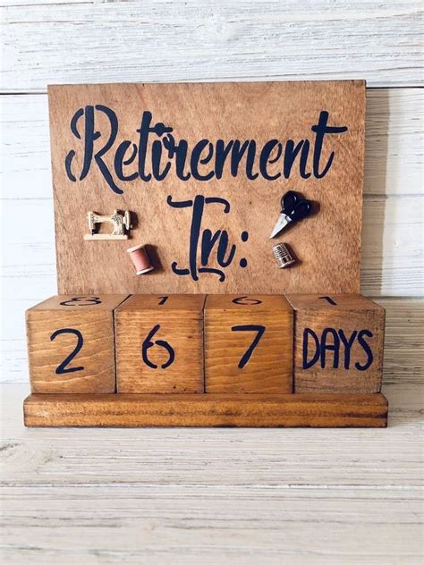 Retirement Countdown Calendar Sewing Theme Etsy Retirement