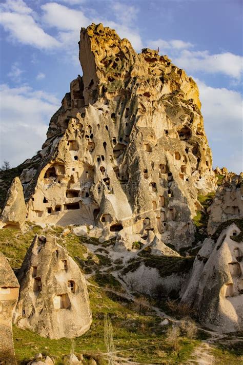 Uchisar Castle In Turkey Stock Photo Image Of Mountain 155423476