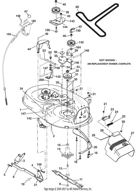 Ariens 936046 960160021 00 42 Gear Tractor Parts Diagram For Mower Deck