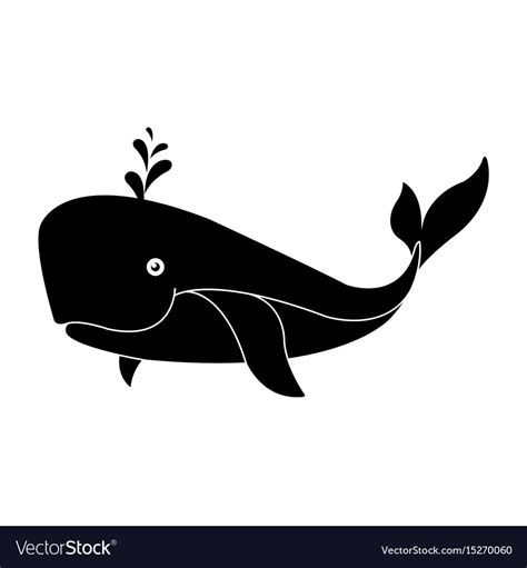 Whale Icon Isolated On White Background Royalty Free Vector