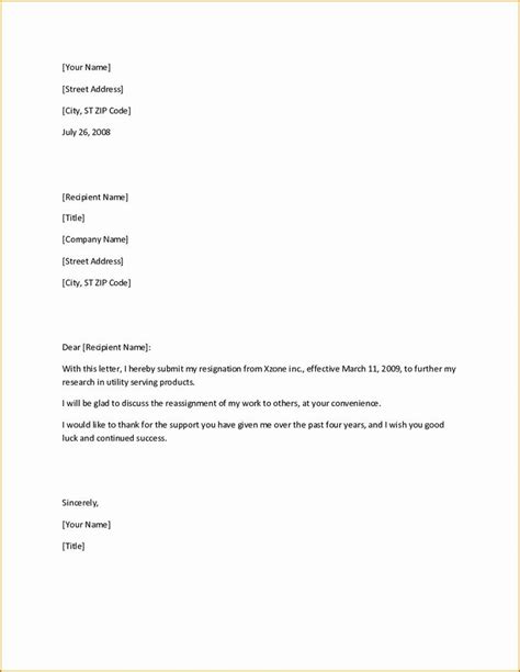 Often, especially in professional positions, letters of resignation are required in order to properly memorialize the employee's terms and conditions for leaving. Letter Of Resignation Template Free Luxury Short ...