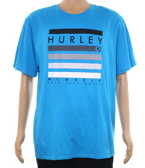 Hurley Hurley New Blue Mens Size Xl Short Sleeve Logo Graphic Tee T