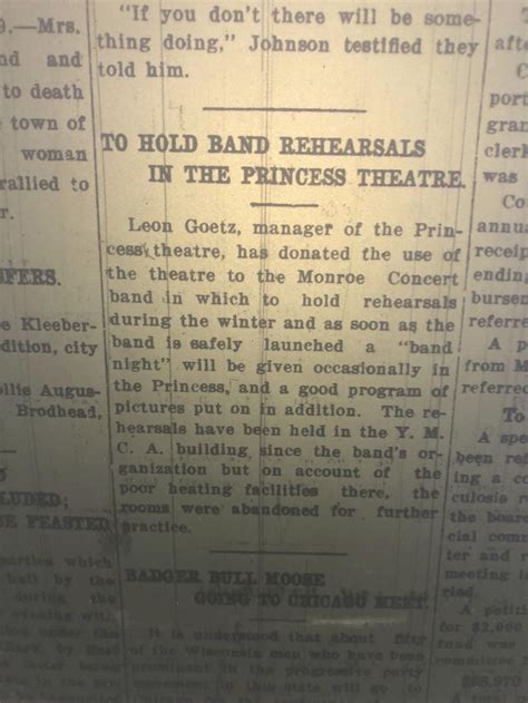 Theaters of Goetz: 1913 The Princess in Monroe, WI — Andrea Nolen