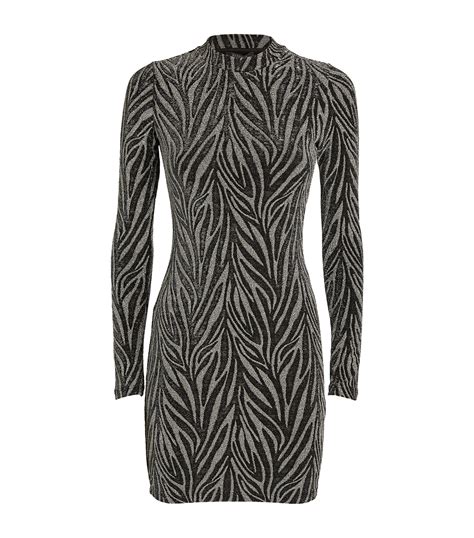 Womens Allsaints Grey Zebra Print Amaya Mini Dress Harrods Uk