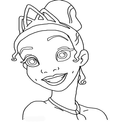 The princess and the frog coloring pages. Disney Princess Tiana Coloring Pages To Girls
