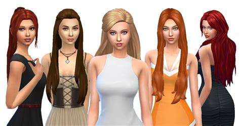 Mystufforigin Long Hair Pack 4 ~ Sims 4 Hairs