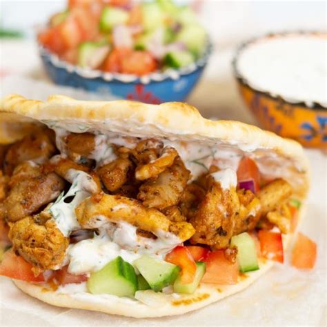 Pita kip gyros Hoofdgerechten
