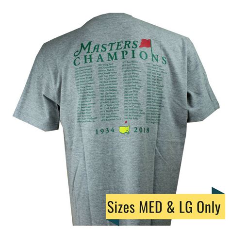 2018 Masters Champions T Shirt Grey Progolfusa