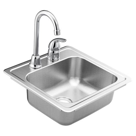We have compared top 8 best moen kitchen sink faucets in 2021. MOEN 2000 Drop-In Stainless Steel 15 in. 2-Hole Single ...