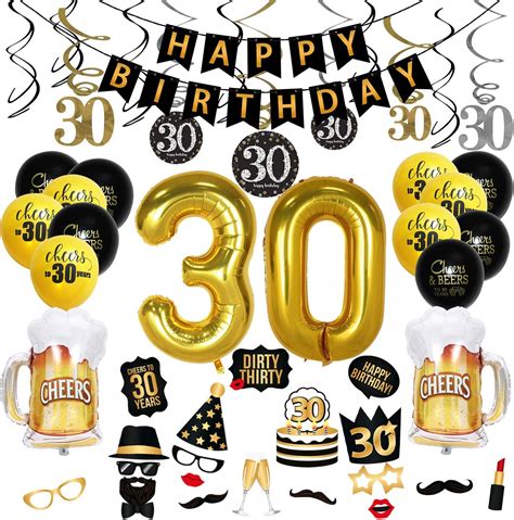 Joymee 30th Birthday Decorations Kit Thirty Happy