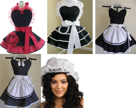 1st french maid apron retro apron spanish french maid sexy womans aprons… in stock 68 etsy