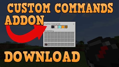 Custom Commands Addon Download Minecraft Bedrock Edition Youtube