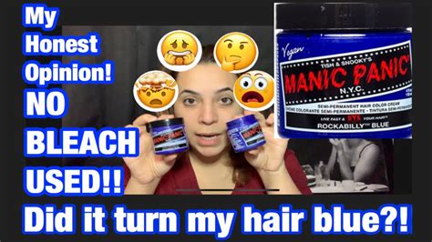 dying my hair blue using manic panic rockabilly blue for first time no bleach vegan hair dye