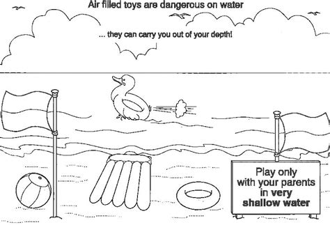Free printable safety coloring pages for kids. Thames Police - Water Safety Colouring Book Page