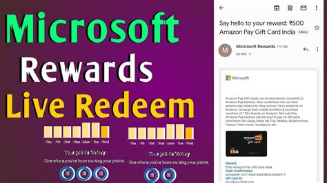 Microsoft Rewards Good News Redeem 500rs Amazon T Card Microsoft