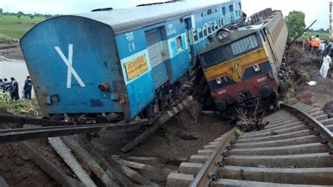 Twin Trains Veer Off Bridge In India Killing Dozens Cnn