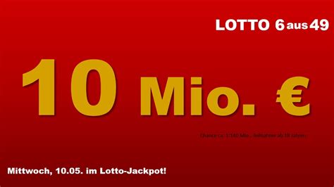 Die 6 aus 49 ziehung am mittwoch wird vom lotto saarland verantwortet. Lotto 6 aus 49 am Mittwoch 10.05.2017: 10.000.000 Euro im ...