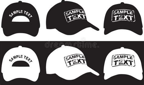 Baseball Cap Front Back And Side View Vector Stock Vector