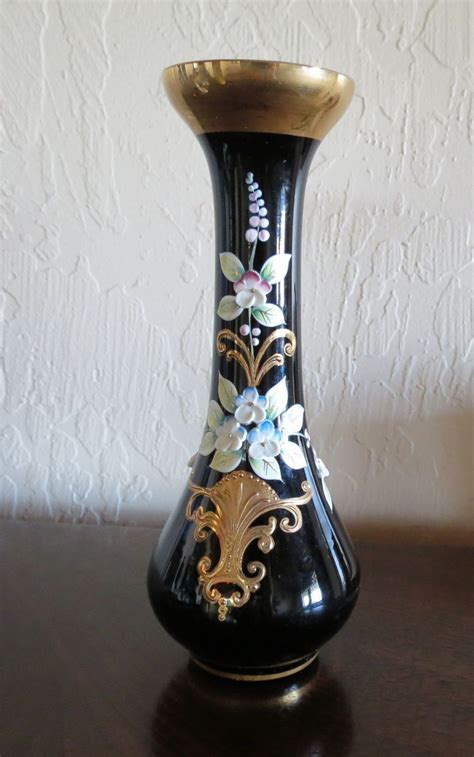 Moser Style Bohemian Glass Vase Bohemian Glass Antique Glass Moser Glass