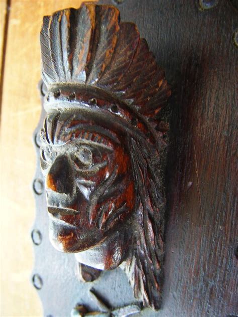 Vintage Hand Carved Wooden Native American Indian By Exploremag