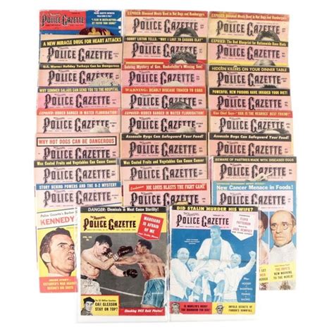 The National Police Gazette Magazine Issues 1950s 1960s In