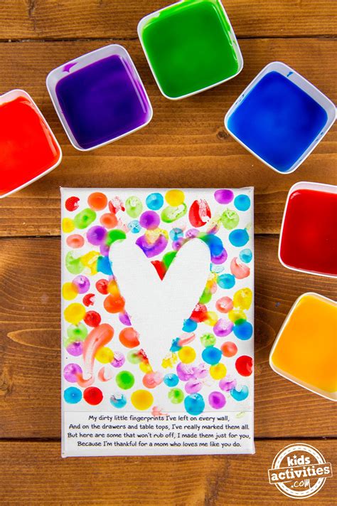Students can create mother's day crafts, gifts and use poems for mother's day to make it a special occasion. Mother's Day Fingerprint Art