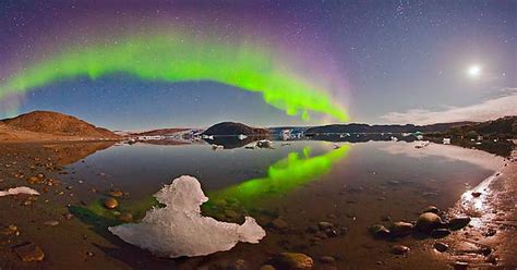 aurora borealis in greenland [2000x857] imgur