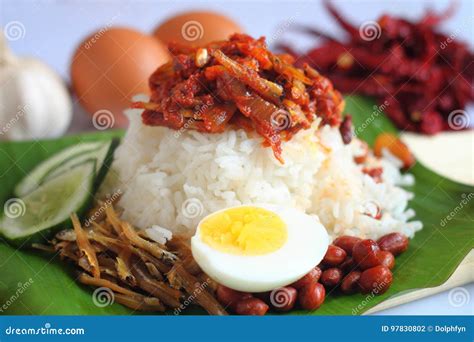 Malaysia Food Nasi Lemak Stock Photo Image Of Dish Asia