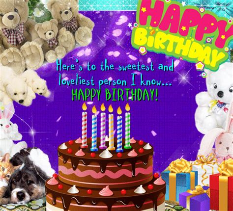 A Birthday Card For A Sweet Person Free Birthday Wishes Ecards 123
