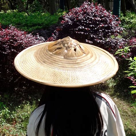 Bamboo Hat Ancient Chinese Traditional Hat Carefully Weave Etsy