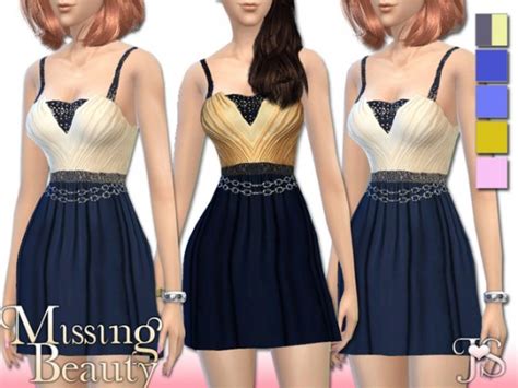 Missing Beauty Dress By Javasims At Tsr Sims 4 Updates
