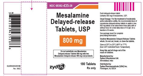 Dailymed Mesalamine Tablet Delayed Release