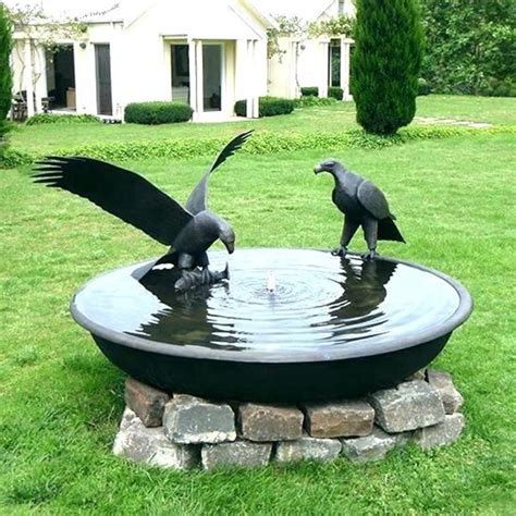Water fountain crew could help you by supplying expert guidance and higher quality resources at a price which won't cost a fortune. Cast Metal Bird Bronze Eagle Sculpture Garden Bowl Water ...