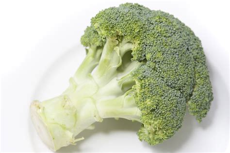 Head Of Fresh Raw Broccoli Free Stock Image