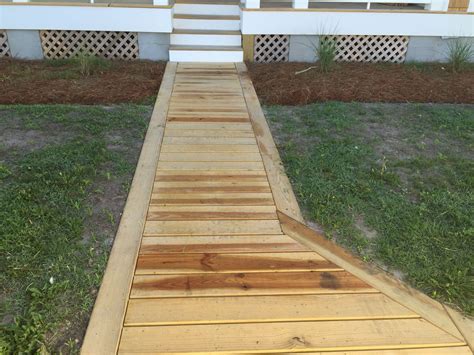Like Trim On Path Just Pressure Treated Wood Beach House Landscaping