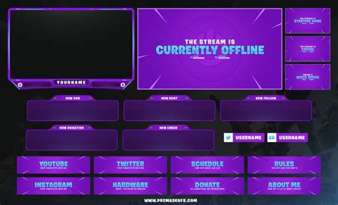 Classic Fortnite Twitch Pack Premadegfx Twitch Overlays Animated