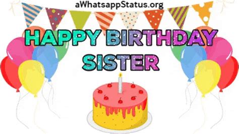 Find gifs with the latest and newest hashtags! Happy Birthday Sister GIF Images Download Free ...