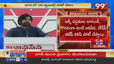 Pawan Kalyan Sensational Comments On Nadendla Manohar 99tv Telugu Youtube