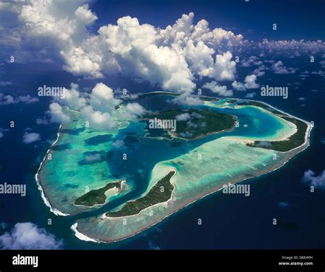 French Polynesia Society Islands Leeward Islands Aerial View Of