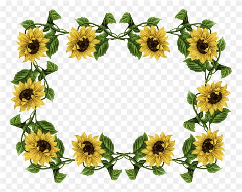 Yellow Flower Border Clip Art