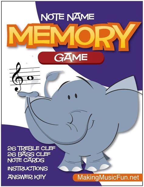 I've searched for relaxing music in a number of styles and for a variety of ages. Memory (Concentration) Game | Treble and Bass Clef Note ...