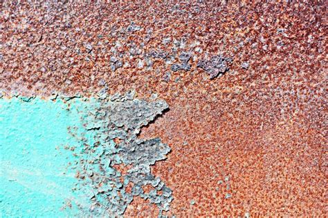 Old Metal Surfaces Covered With Rust And Paint Residue Rust Patterns